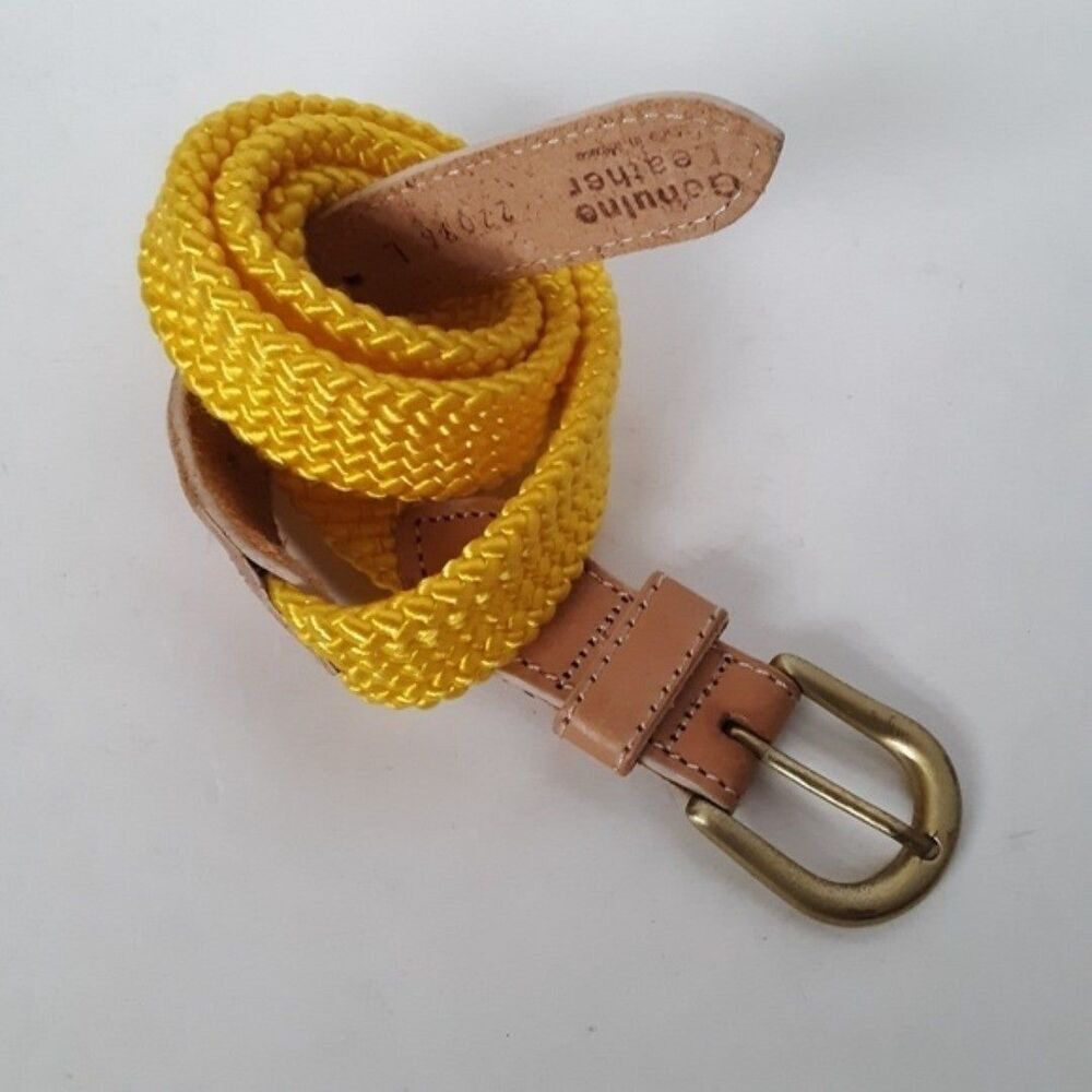 Liz Claiborne Vintage Women Freestyle Yellow Belt size L